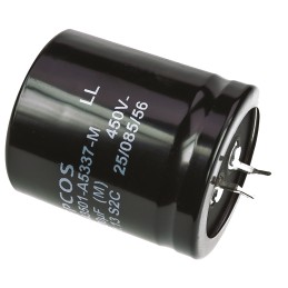 100 pcs - EPCOS 330μF Aluminium Electrolytic Capacitor 450V dc, Snap-In - B43501A5337M