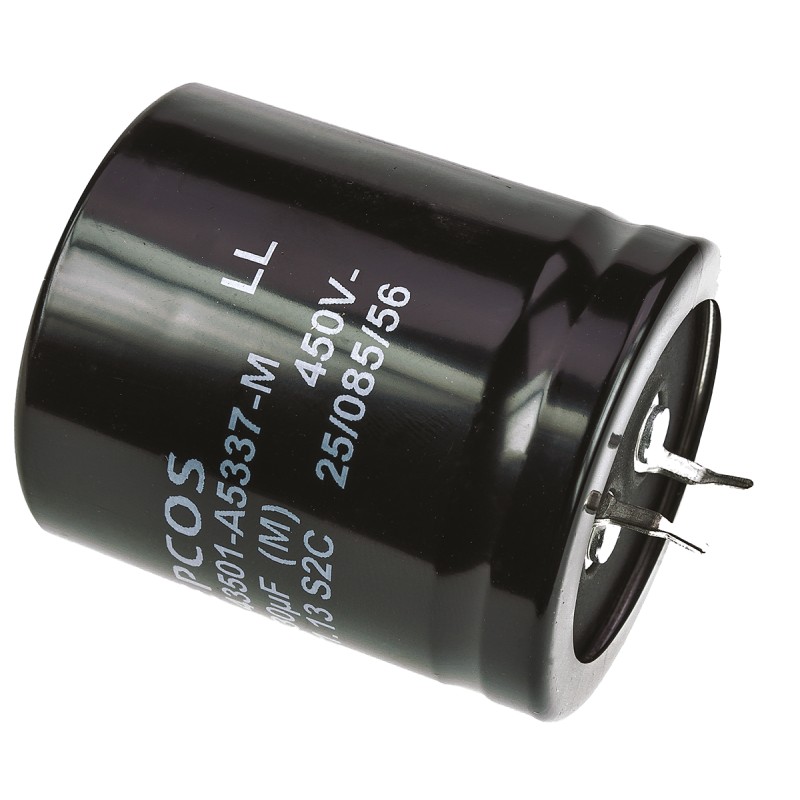 100 pcs - EPCOS 330μF Aluminium Electrolytic Capacitor 450V dc, Snap-In - B43501A5337M