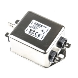 1 pcs - Schaffner, FN2010 16A 250 V ac/dc 0 - 400Hz, Chassis Mount EMI Filter, Fast-On, Single Phase