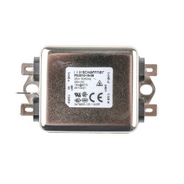 1 pcs - Schaffner, FN2010 16A 250 V ac/dc 0 - 400Hz, Chassis Mount EMI Filter, Fast-On, Single Phase