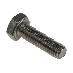 1 Bag of 100 - Plain Stainless Steel Hex, Hex Bolt, M6 x 20mm