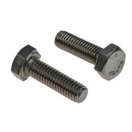 1 Bag of 100 - Plain Stainless Steel Hex, Hex Bolt, M6 x 20mm