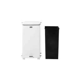 1 pcs - Rubbermaid Commercial Products Defenders® 95L Pedal Galvanised Steel Waste Bin