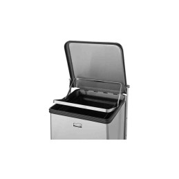 1 pcs - Rubbermaid Commercial Products Defenders® 95L Pedal Galvanised Steel Waste Bin