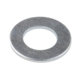 1 Bag of 100 - Bright Zinc Plated Steel Plain Washers, M6, BS 4320