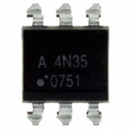 1 pcs : 4N35-300E - OPTOISO 3.55KV TRANS W/BASE 6SMD