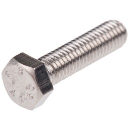 1 Bag of 100 - Plain Stainless Steel Hex, Hex Bolt, M5 x 20mm