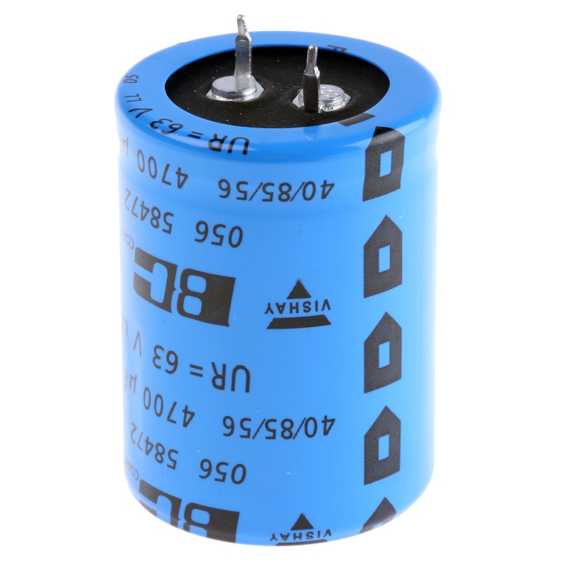 100 pcs - Vishay 4700μF Aluminium Electrolytic Capacitor 63V dc, Snap-In - MAL205658472E3
