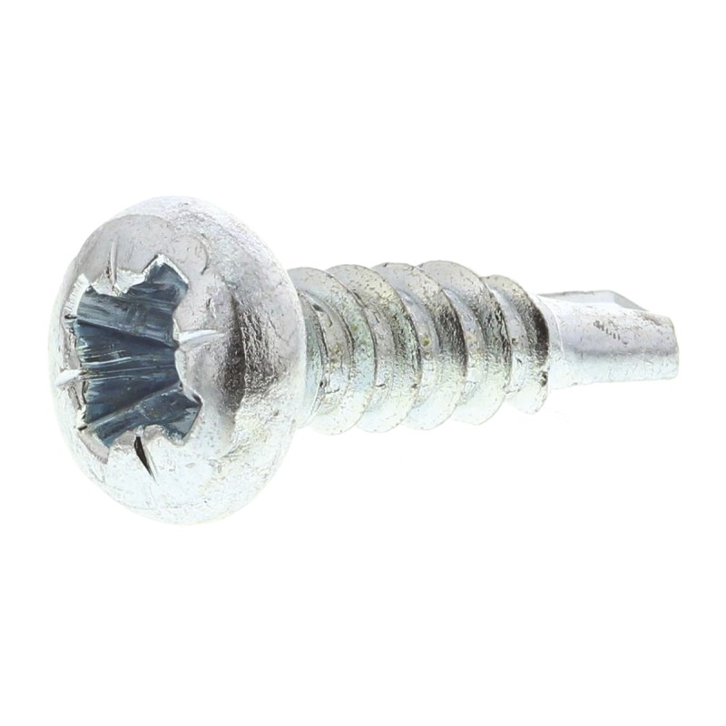 1 Bag of 100 - RS PRO Bright Zinc Plated Steel Self Drilling Screw No. 6 x 1/2in Long x 13mm Long