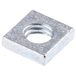 1 Bag of 100 - RS PRO M4 7mm Steel Square Nuts, Bright Zinc Plated Finish