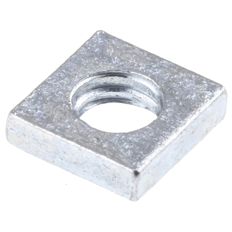 1 Bag of 100 - RS PRO M4 7mm Steel Square Nuts, Bright Zinc Plated Finish