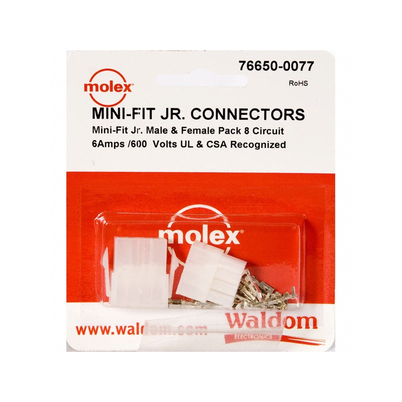 1 pcs : 0766500077 - KIT CONN MINI-FIT JR 8 CIRCUITS