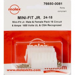 1 pcs : 0766500081 - KIT CONN MINI-FIT JR 16 CIRCUITS