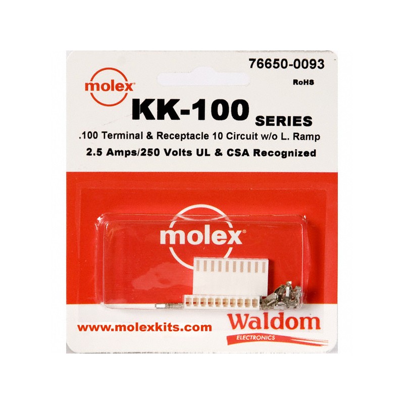 1 pcs : 0766500093 - KIT CONN .100 KK SERIES 10 CIRC