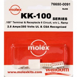 1 pcs : 0766500091 - KIT CONN .100 KK SERIES 6 CIRC