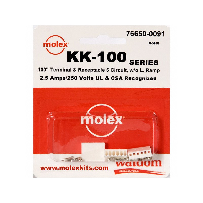 1 pcs : 0766500091 - KIT CONN .100 KK SERIES 6 CIRC
