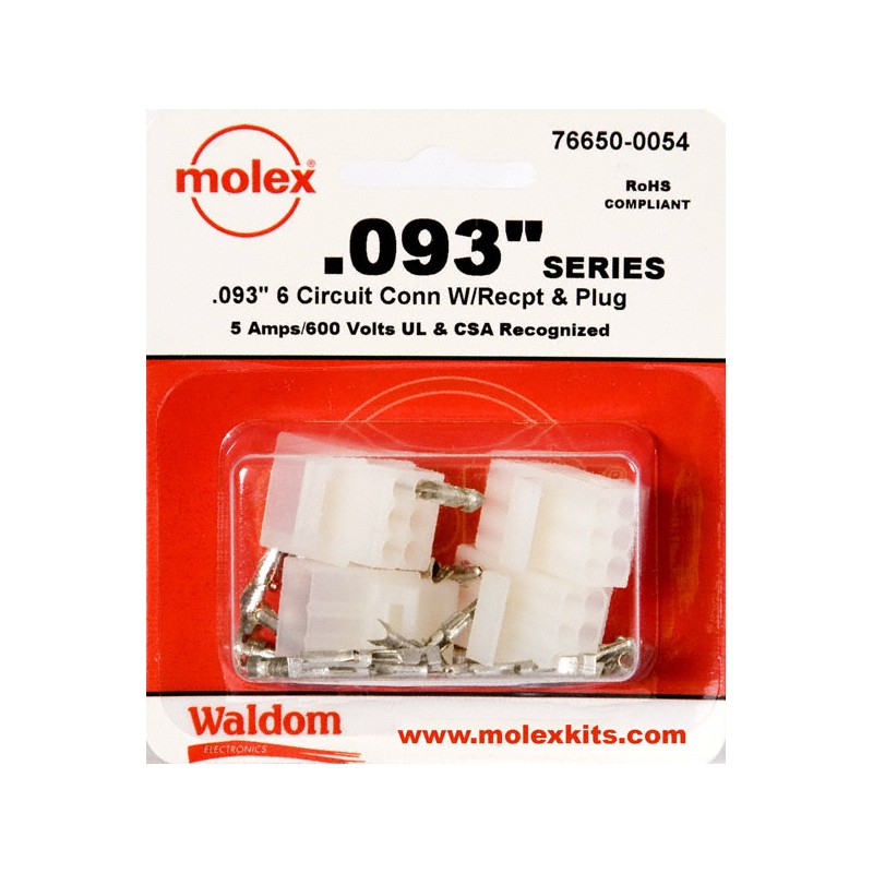 1 pcs : 0766500054 - KIT CONN STD .093' SERIES
