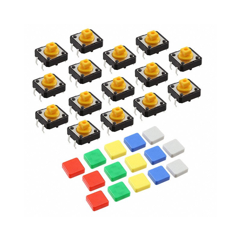 1 pcs : 1010 - COLORFUL SQUARE TACTILE BUTTON S
