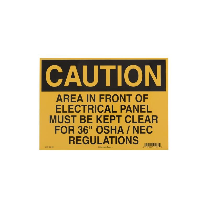 1 pcs : 597-00121 - CAUTION SIGN, 7' X 10', AREA IN