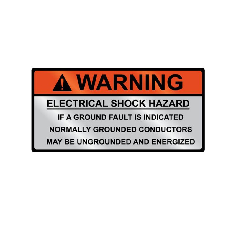 1 pcs : 596-00830 - METAL SOLAR PLACRD WARNING 11PC