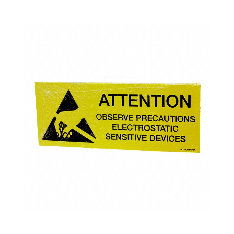 1 pcs : B6747 - B6747 YELLOW ESD AWARENESS SIGN