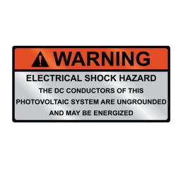 1 pcs : 596-00831 - METAL SOLAR PLACRD WARNING 11PC