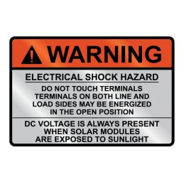 1 pcs : 596-00829 - METAL SOLAR PLACRD WARNING 11PC