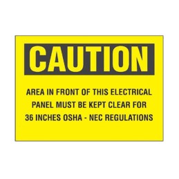 1 pcs : PPS0710C141 - SIGN ELECTRL WARN 10'X7' BLK/YLL
