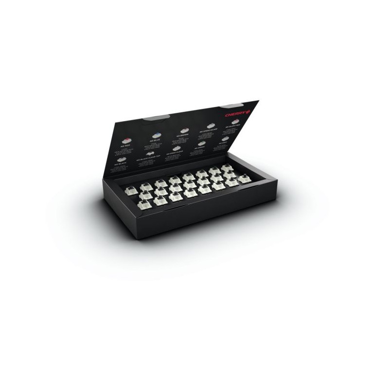 1 pcs : DMX1A-61NW-1A - MX BLACK CLEAR TOP, 23 SWITCHES