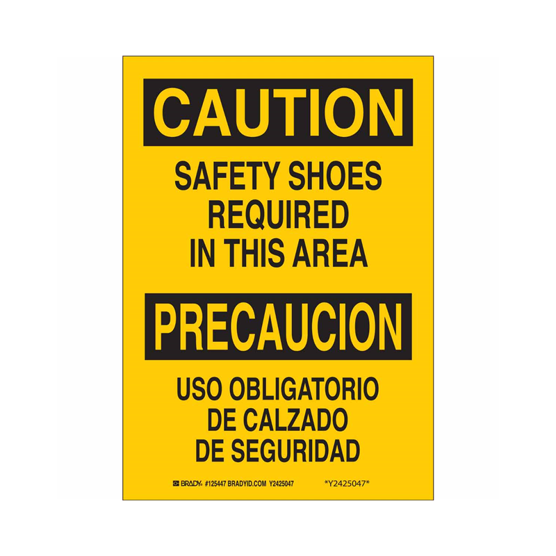 1 pcs : 125447 - B302 10X7 BLK/YEL BILING/CAUTION