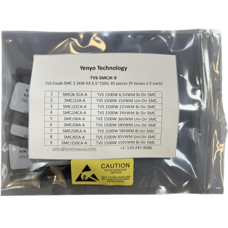 1 pcs : TVS-SMCJK-9 - TVS SMC 1.5KW Kit 9 values 5ea