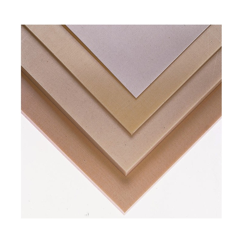 1 Lot of 1 - Tufnol® Beige Plastic Sheet, 590mm x 285mm x 20mm, Epoxy Resin, Weave Cotton