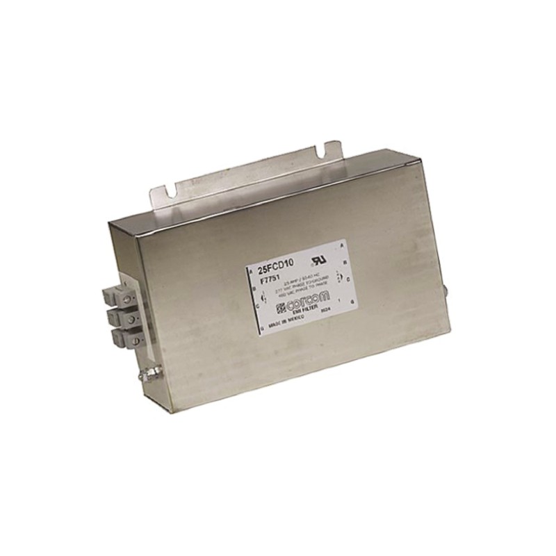 1 pcs - TE Connectivity 25A 480 V ac, Flange Mount Power Line Filter, Terminal Block 3 Phase