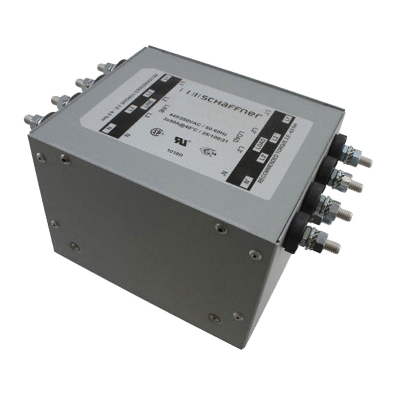 1 pcs - Schaffner, FN356 50A 440/250 V ac 60Hz, Chassis Mount EMI Filter, Tab 3 Phase