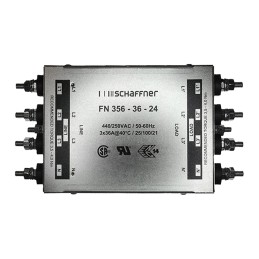1 pcs - Schaffner, FN356 36A 440/250 V ac 60Hz, Chassis Mount EMI Filter, Tab 3 Phase
