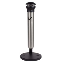 1 pcs - Rubbermaid Commercial Products Black Stainless Steel Base Mount Cigarette Bins x 1006mm x 394mm