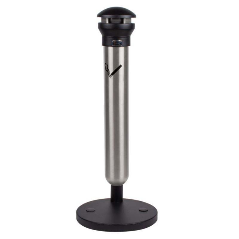 1 pcs - Rubbermaid Commercial Products Black Stainless Steel Base Mount Cigarette Bins x 1006mm x 394mm