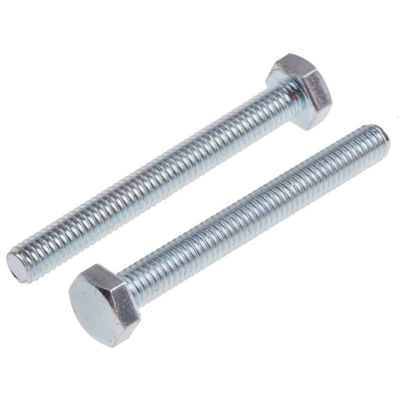 1 Bag of 100 - Zinc Plated Steel Hex, Hex Bolt, M4 x 35mm