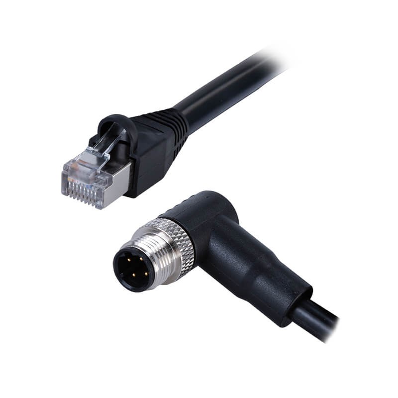 1 pcs : CDM1276-04D-01FST-1M-RJ45-67 - M12 FEMALE MOLDED CABLE,STRAIGH