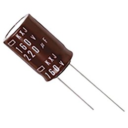 1000 pcs - CHEMI-CON 100μF Aluminium Electrolytic Capacitor 160V dc, Radial, Through Hole - EKXJ161ELL101MK20S