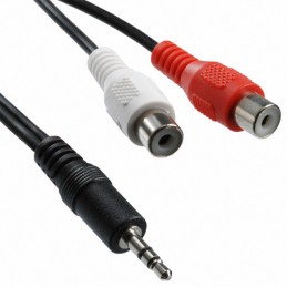 1 pcs : AK244 - CABLE 3.5MM STER-2RCA FEMALE 2M