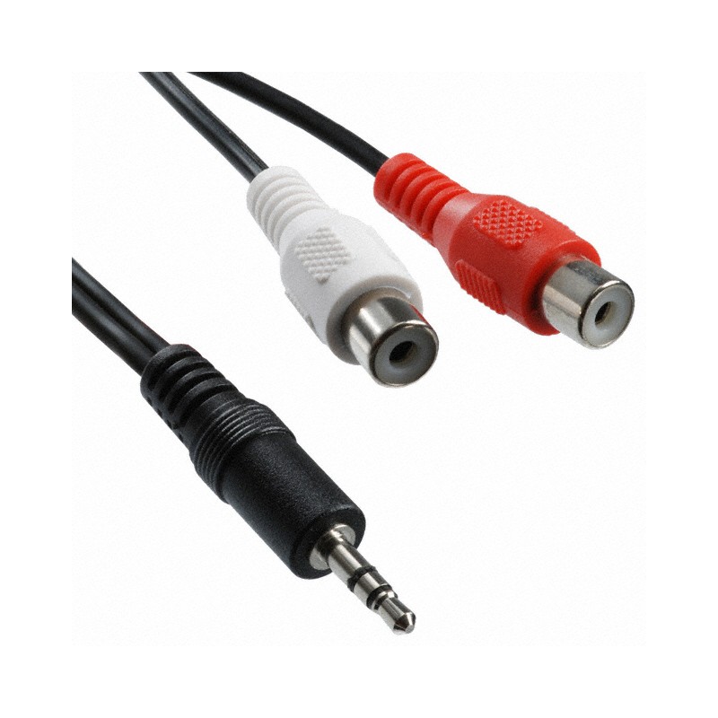 1 pcs : AK244 - CABLE 3.5MM STER-2RCA FEMALE 2M
