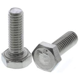 1 Bag of 100 - Plain Stainless Steel Hex, Hex Bolt, M4 x 12mm