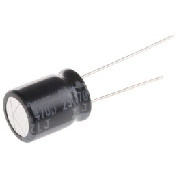 1000 pcs - Rubycon 470μF Aluminium Electrolytic Capacitor 25V dc, Radial, Through Hole - 25ZLJ470M10X12.5