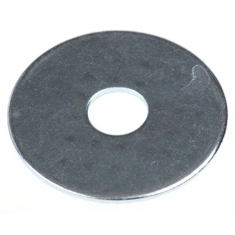 1 Bag of 100 - Bright Zinc Plated Steel Mudguard Washers, M10