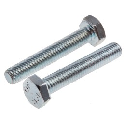 1 Bag of 100 - Zinc Plated Steel Hex, Hex Bolt, M6 x 35mm