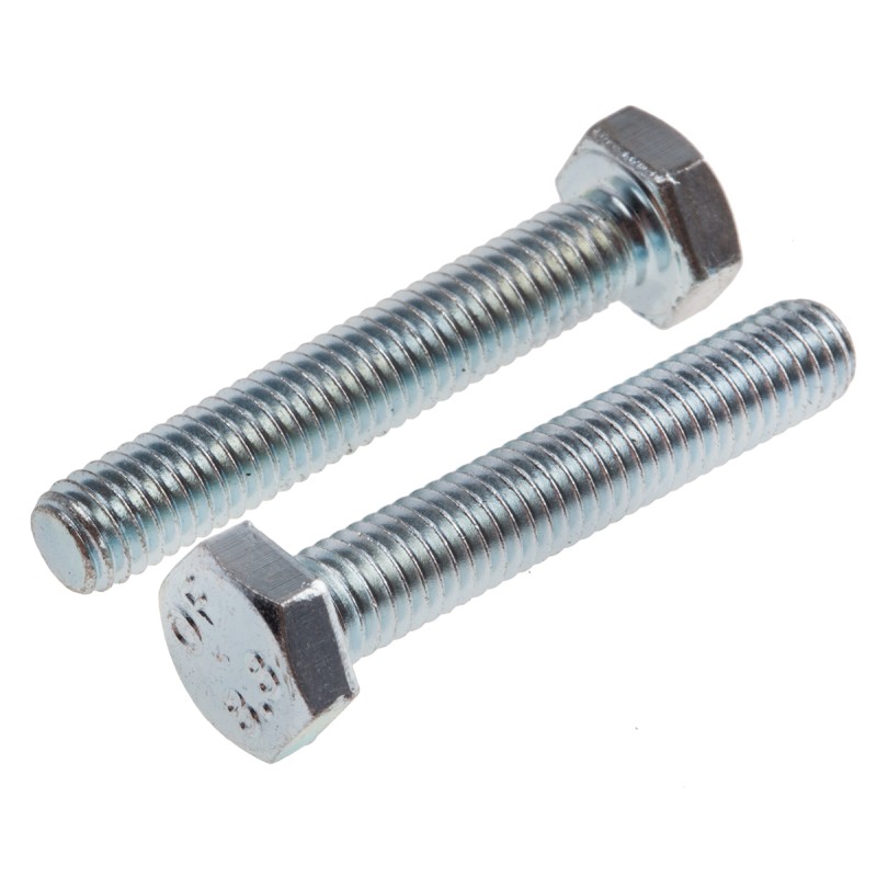 1 Bag of 100 - Zinc Plated Steel Hex, Hex Bolt, M6 x 35mm