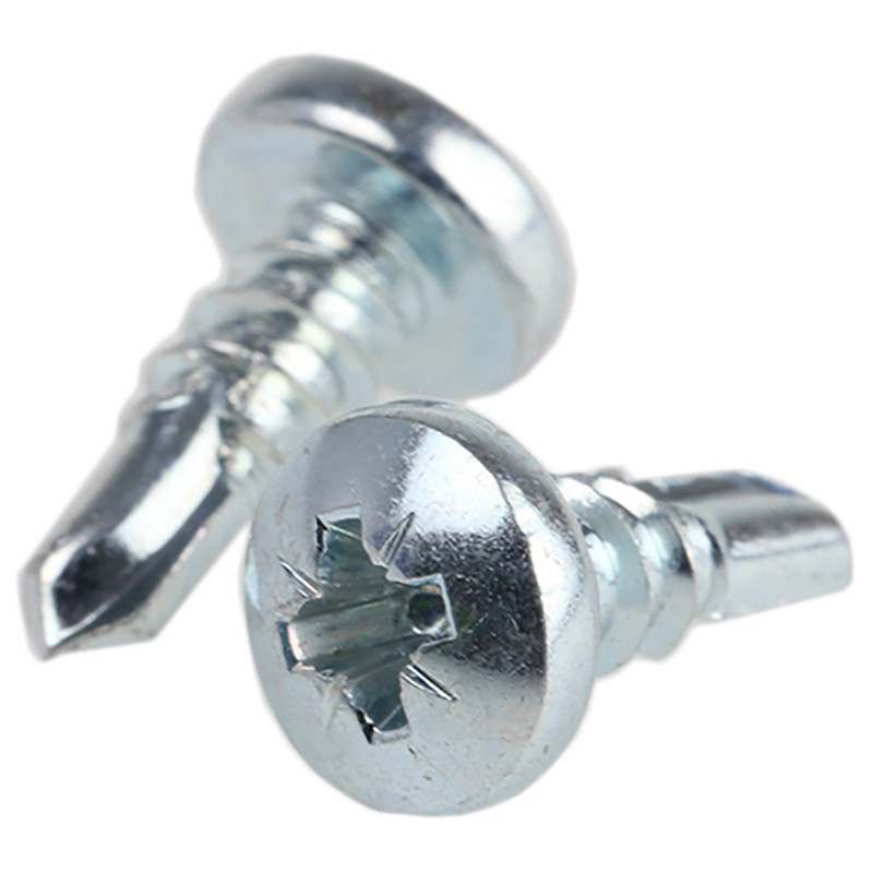 1 Bag of 100 - RS PRO Bright Zinc Plated Steel Self Drilling Screw No. 10 x 1/2in Long x 13mm Long