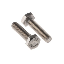 1 Bag of 100 - Plain Stainless Steel Hex, Hex Bolt, M4 x 16mm