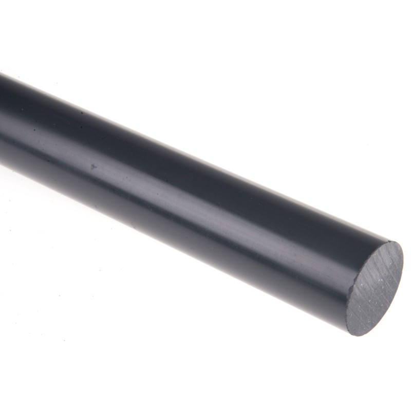 1 Lot of 1 - RS PRO Grey Polyvinyl Chloride PVC Rod, 1m x 30mm Diameter